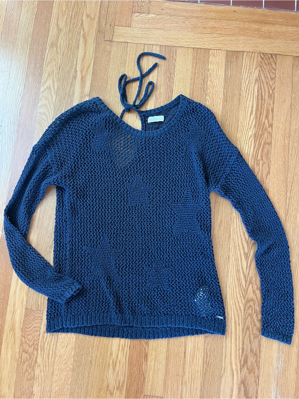 Hollister Navy Knit Sweater with Stars